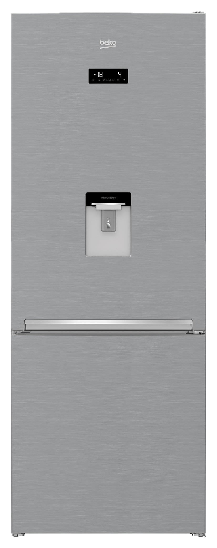 Combina frigorifica Beko RCNE560E40DZXBN, No Frost, 510 L, 192 H, Clasa energetica E, Metal Look