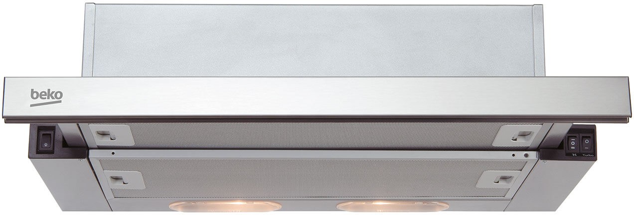 Hota Incorporabila telescopica Beko HNT61310X, 226 W, Absorbtie 483 m3/h, 3 trepte, Inox
