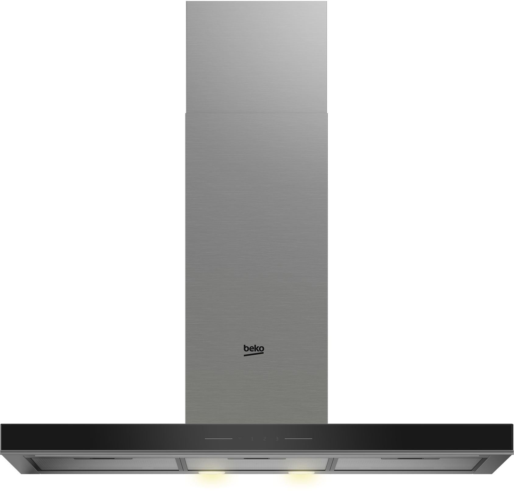 Hota Decorativa T-shape Beko BHCB93640B, 216 W, Absorbtie 645 m3/h, 3 trepte, Negru