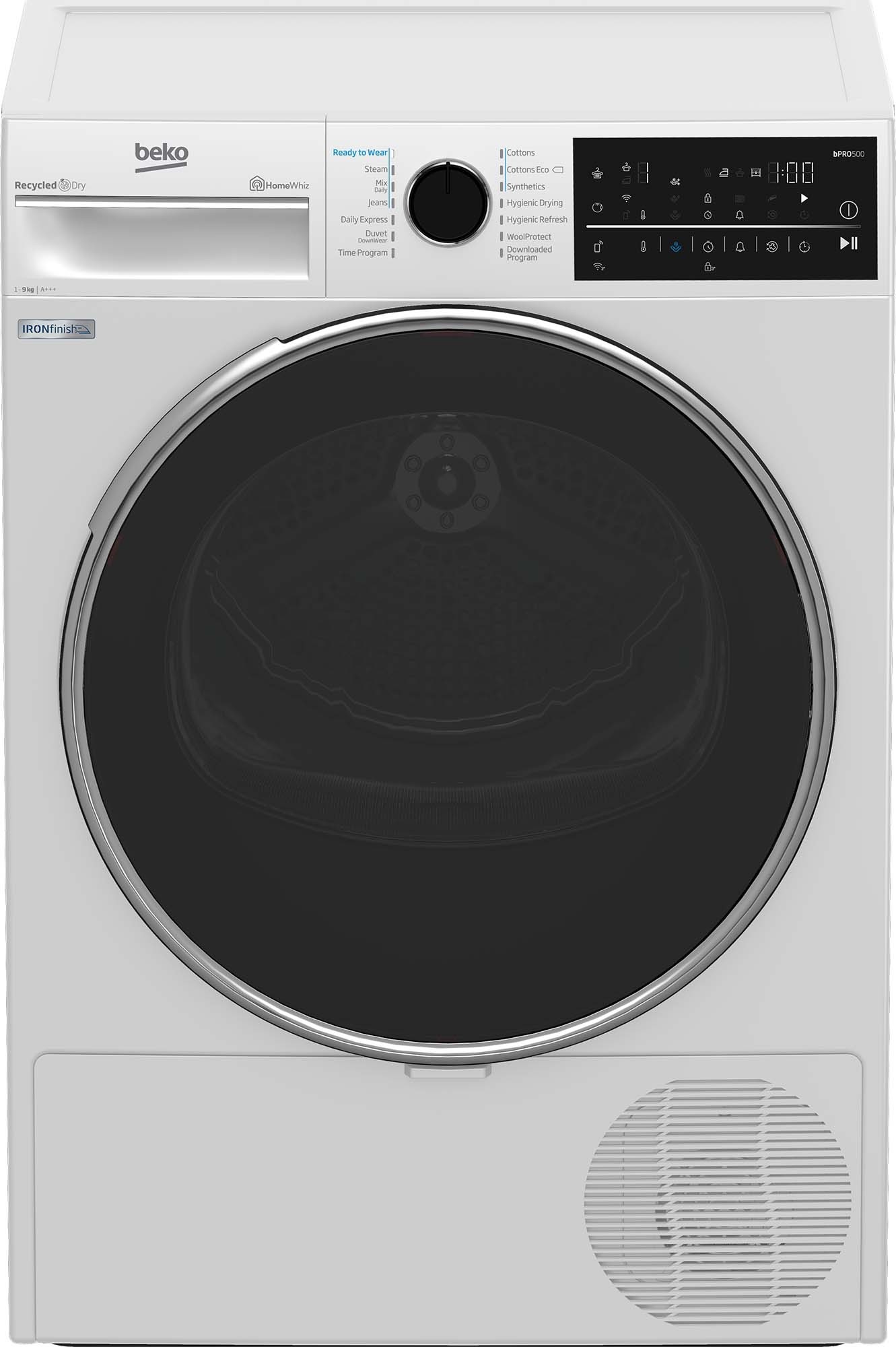 Uscator de rufe Beko B5T89243W, Clasa energetica A+++, 9 kg, 14 programe, White