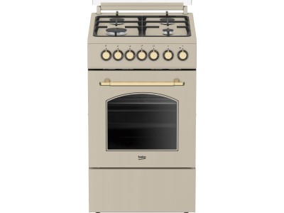 Aragaz Beko FSE52135DCRS, Mixt, Clasa energetica A, 4 arzatoare, Crem